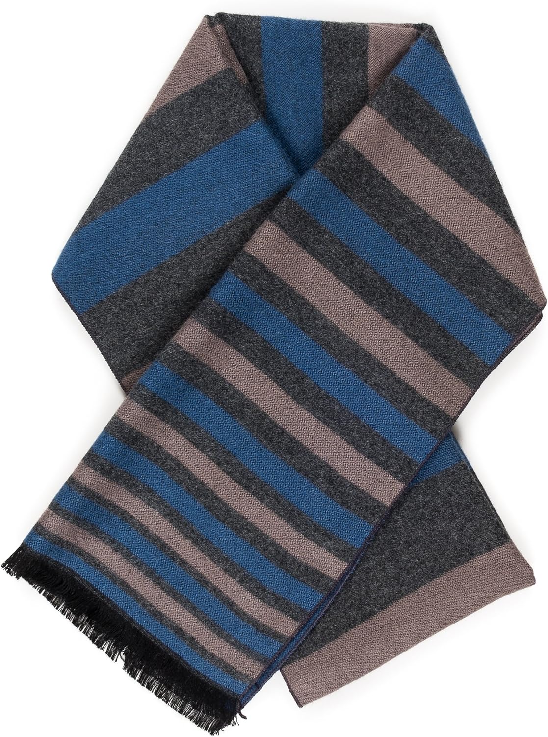 Scarf for Men Reversible Elegant Classic Cashmere Feel Scarves for Fall Winter - Image 3