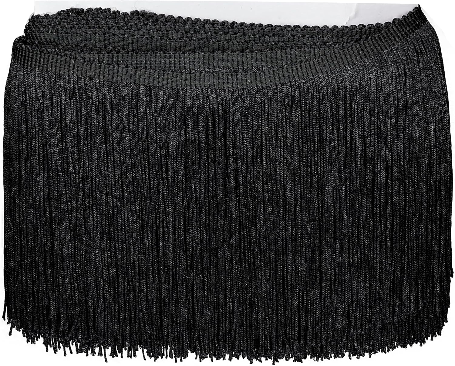 10 Yards Double-Layer Chainette Fringe Trim 6 Inch Tassel Sewing Trim for Sewing Crafts Latin Dress Clothing Curtains Lamp Shade Cushions Pillows Decorations (Black)