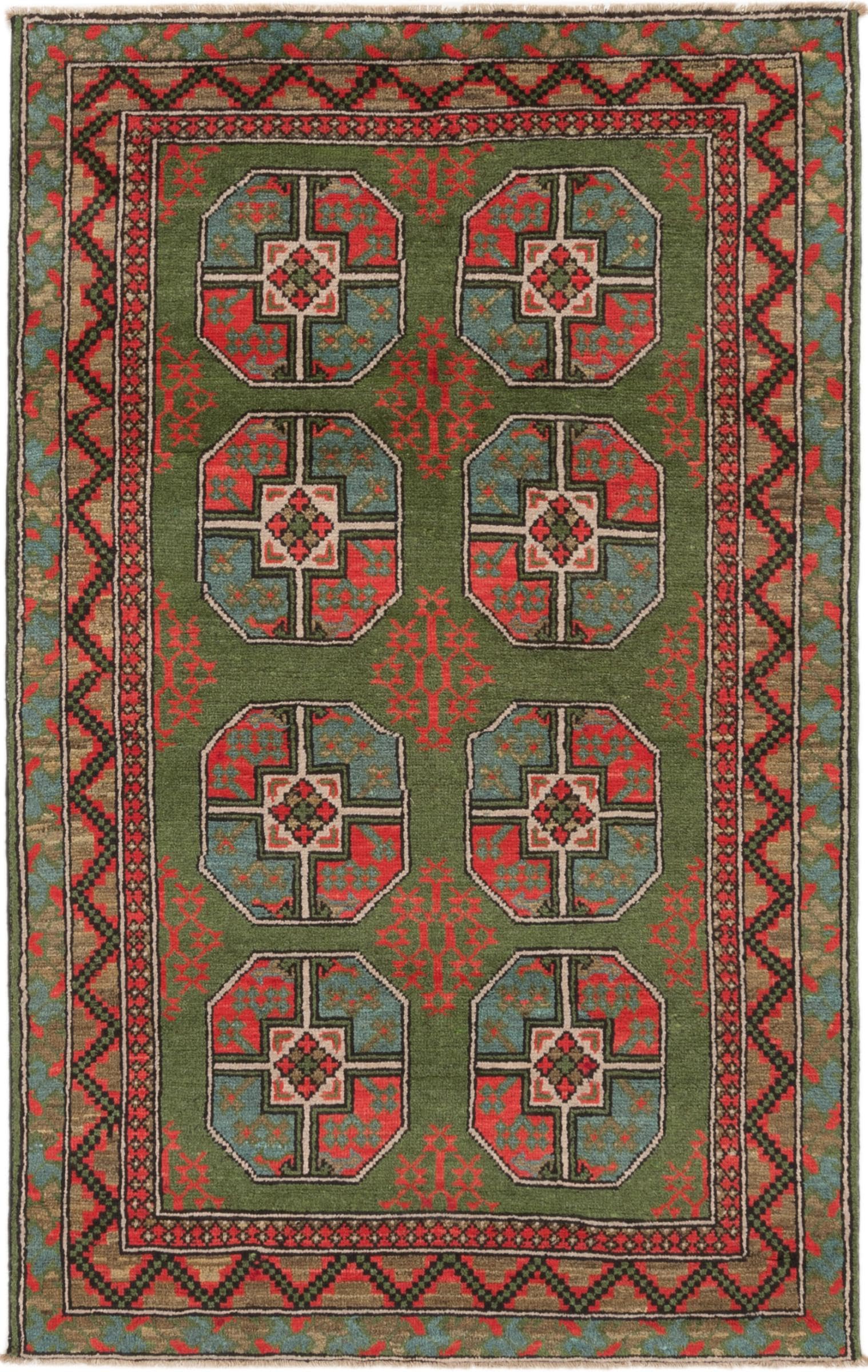 Tapis d'Orient Afghan Akhche en laine pour un salon chaleureux 117x190