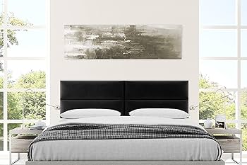VANT Upholstered Huvudgavlar - Accent Vu00e4gg Paneler - Packa Av 4 - Enkel & Dubbel Su00e4ng Storlek (76cm Bred, Vintage Lu00e4der Dammig Taupe