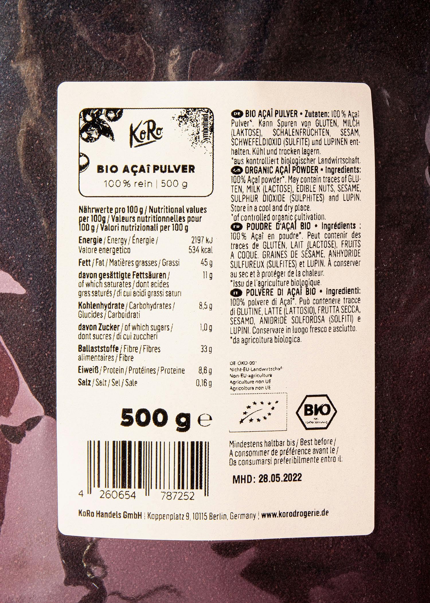 KoRo - Açai bio in polvere | 500 g