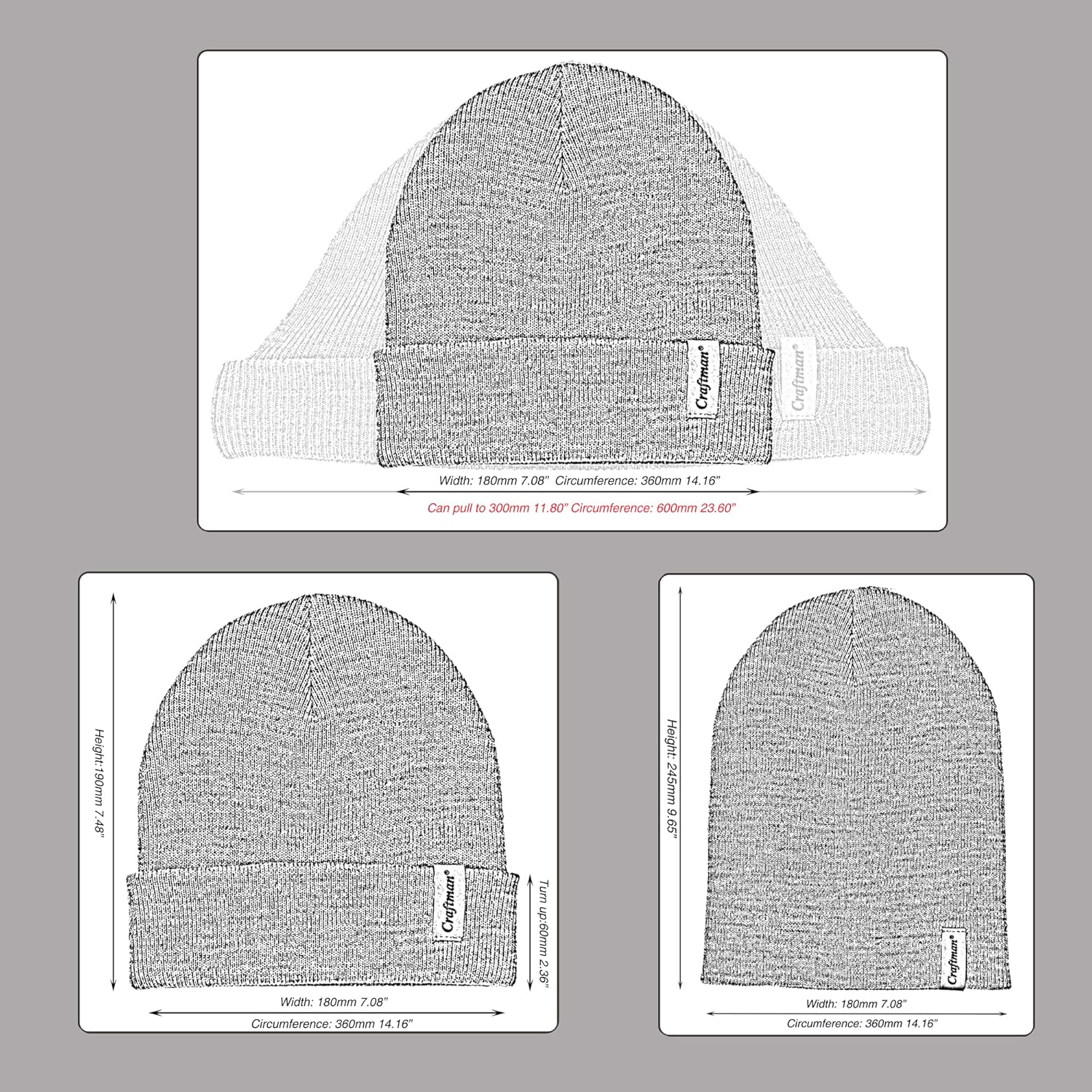 Craftman Acrylic Soft Warm Winter Daily use Outdoor Short Beanie hat for Men and Women for Hike and Travel