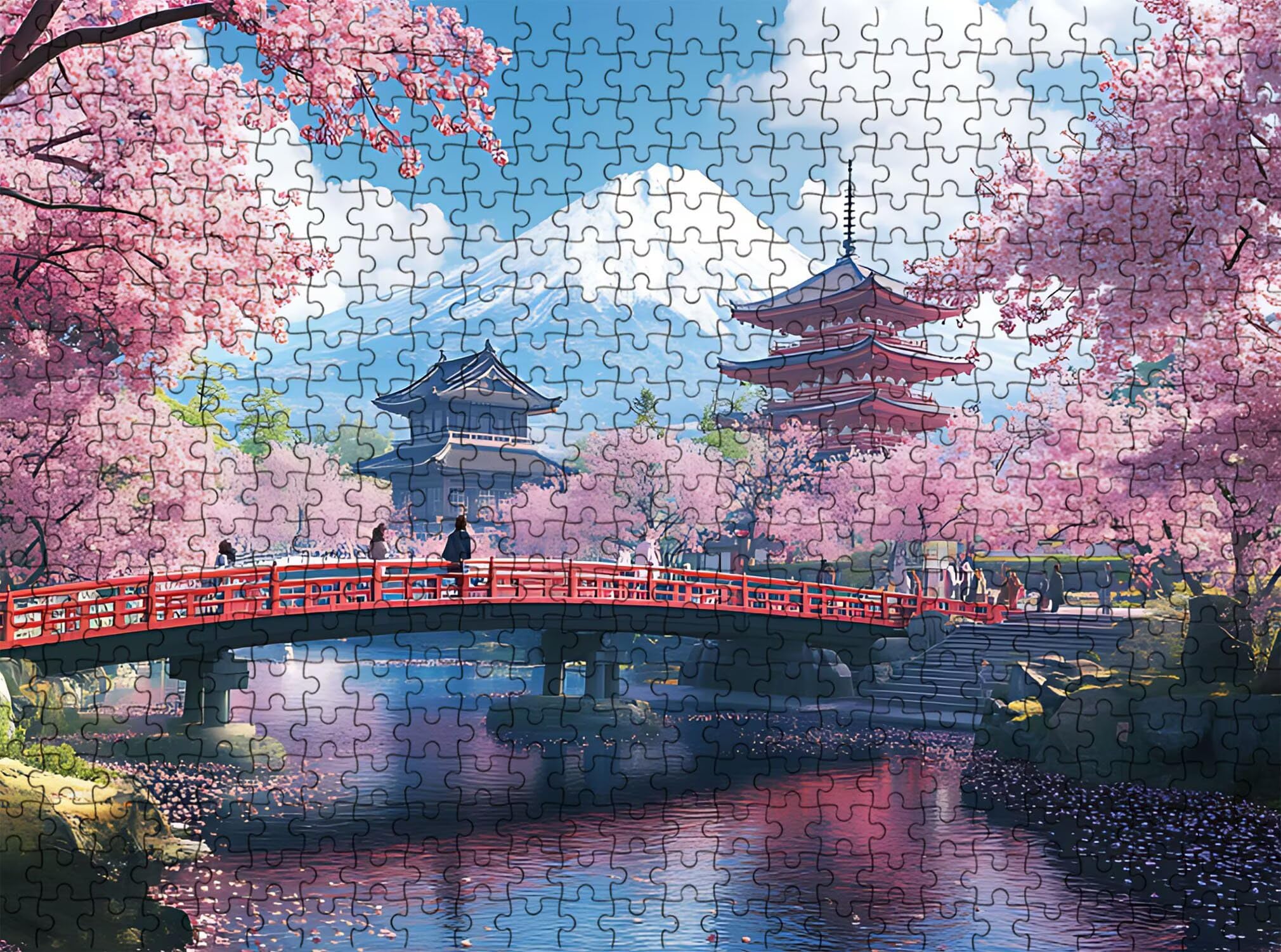 ponte Montagna Puzzle 2000 Pezzi per Adulti, Puzzle in Legno - Collezione Classica con Poster Incluso - Sfida di Concentrazione e Passatempo Antistress, Gioco Educativo per Famiglia, 99 x 70 cm f0-833