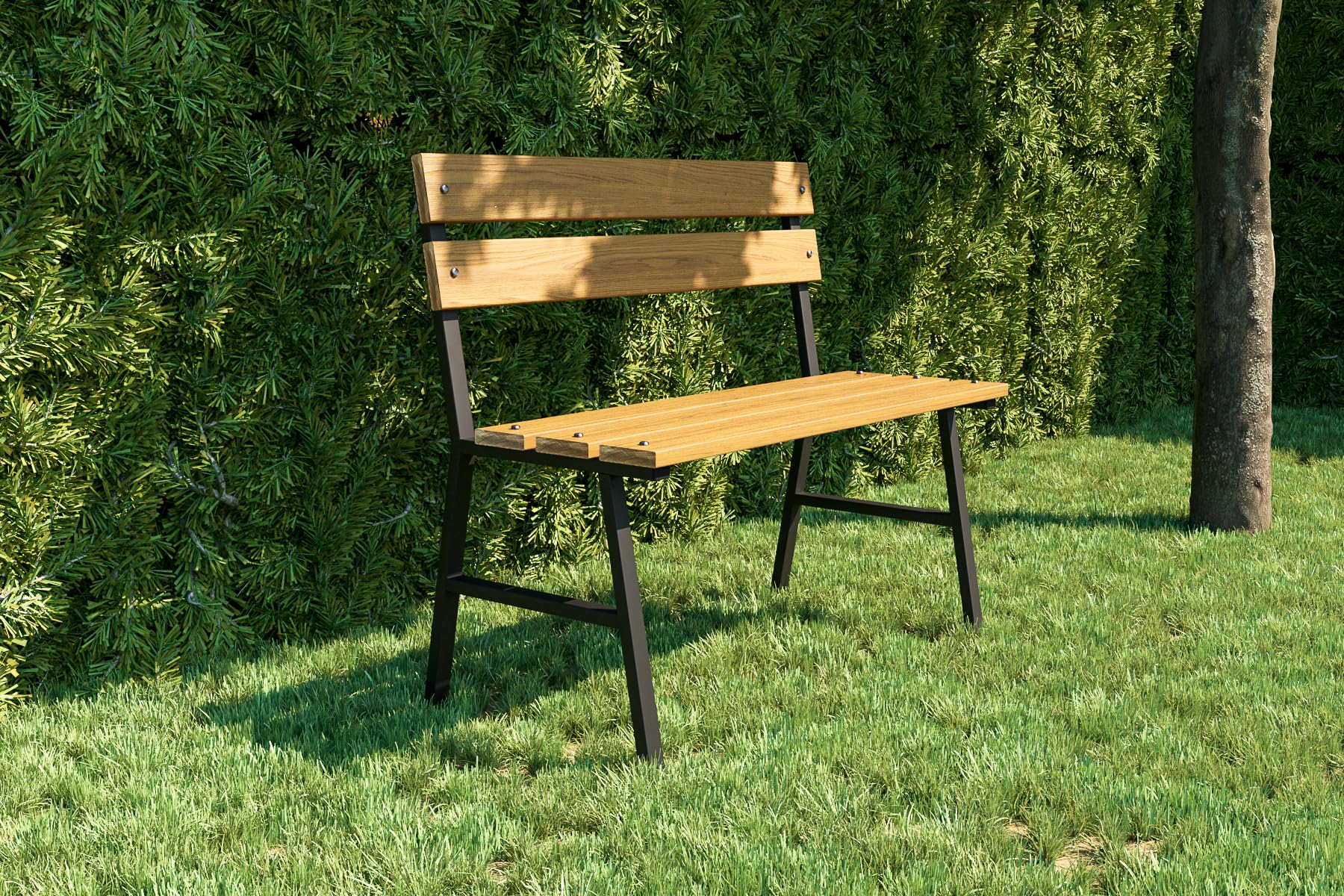 HEVVA Gambe Per Panca Da Giardino In Metallo – Telaio Fai Da Te Per Sedute E Tavoli – Colore Bianco – Profilo 3x2cm – Carico 100kg Per Gamba
