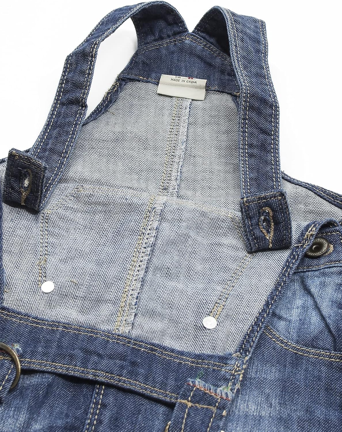 KIDSCOOL SPACE Baby Little Girls Fox Flowers Embroidered Lace Denim Overall Dress - Image 6