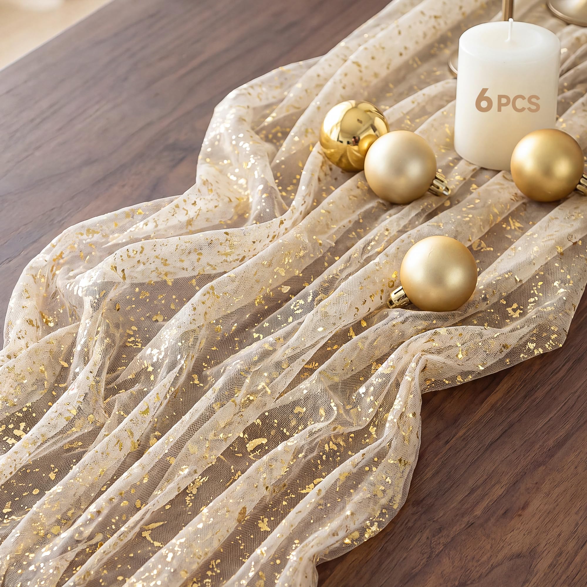 Sage Green Cheesecloth Table Runner - Elegant Decor -20