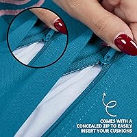 Vista 7 de Folkulture Fundas de almohada para sofá, almohadas decorativas de 18 x 18 pulgadas para sala de estar, 100% algodón, fundas de almohada bohemias