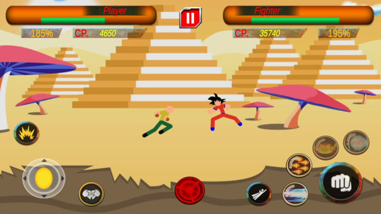 Real Blue Stick Fighting Games sky high jumps stick fight man game