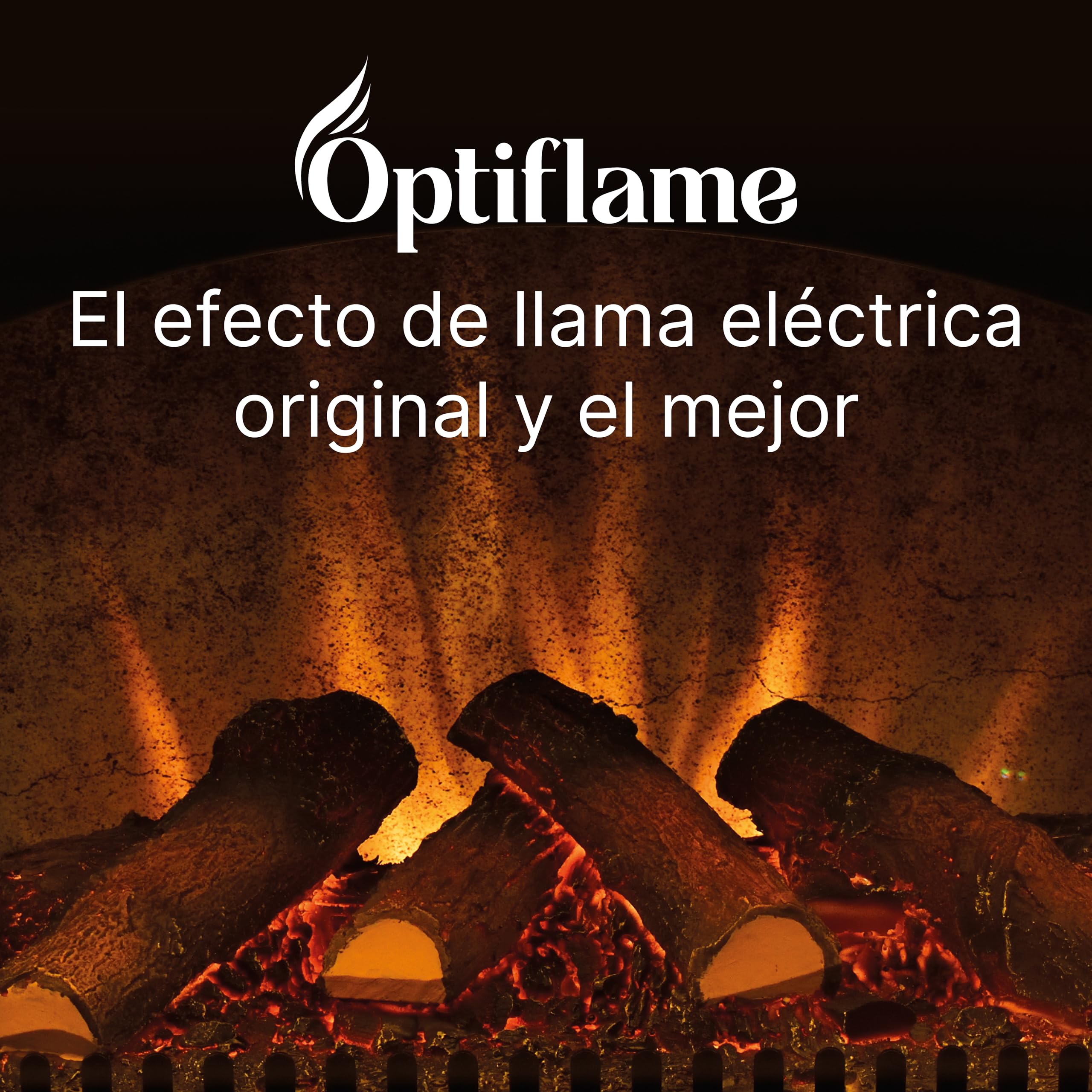 Dimplex Emberly Chimenea Electrica Â– Chimenea Electrica Decorativa de Tres Lados con Calefactor y Efecto de Llama Optiflame Â– Calefactor de 2 kW Activable Â– Inluye Mando a Distancia y App