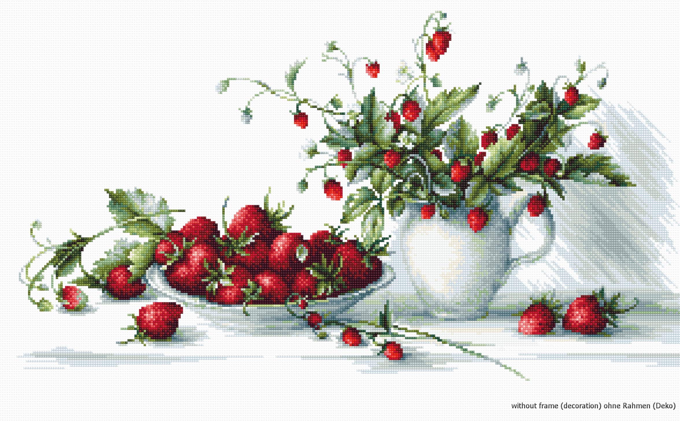 Lucas Multi-Colour Luca-S Strawberries Counted Cross Stitch Kit,