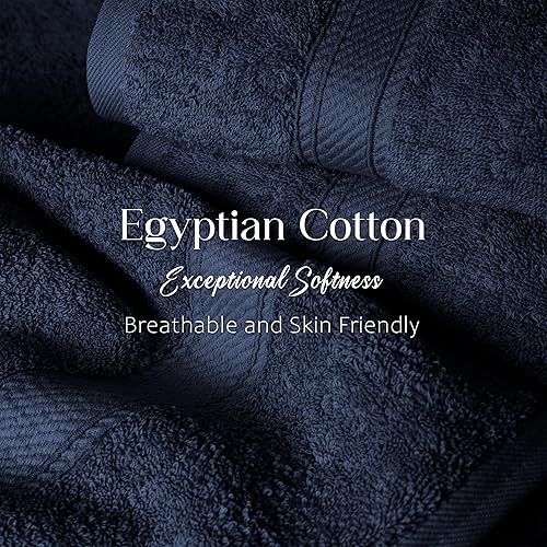 Vista 55 de SUPERIOR - Juego de toallas de algodón egipcio de 28.22 oz/m², incluye 2 toallas de baño, 2 toallas de mano, 2 toallas para la cara, artículos