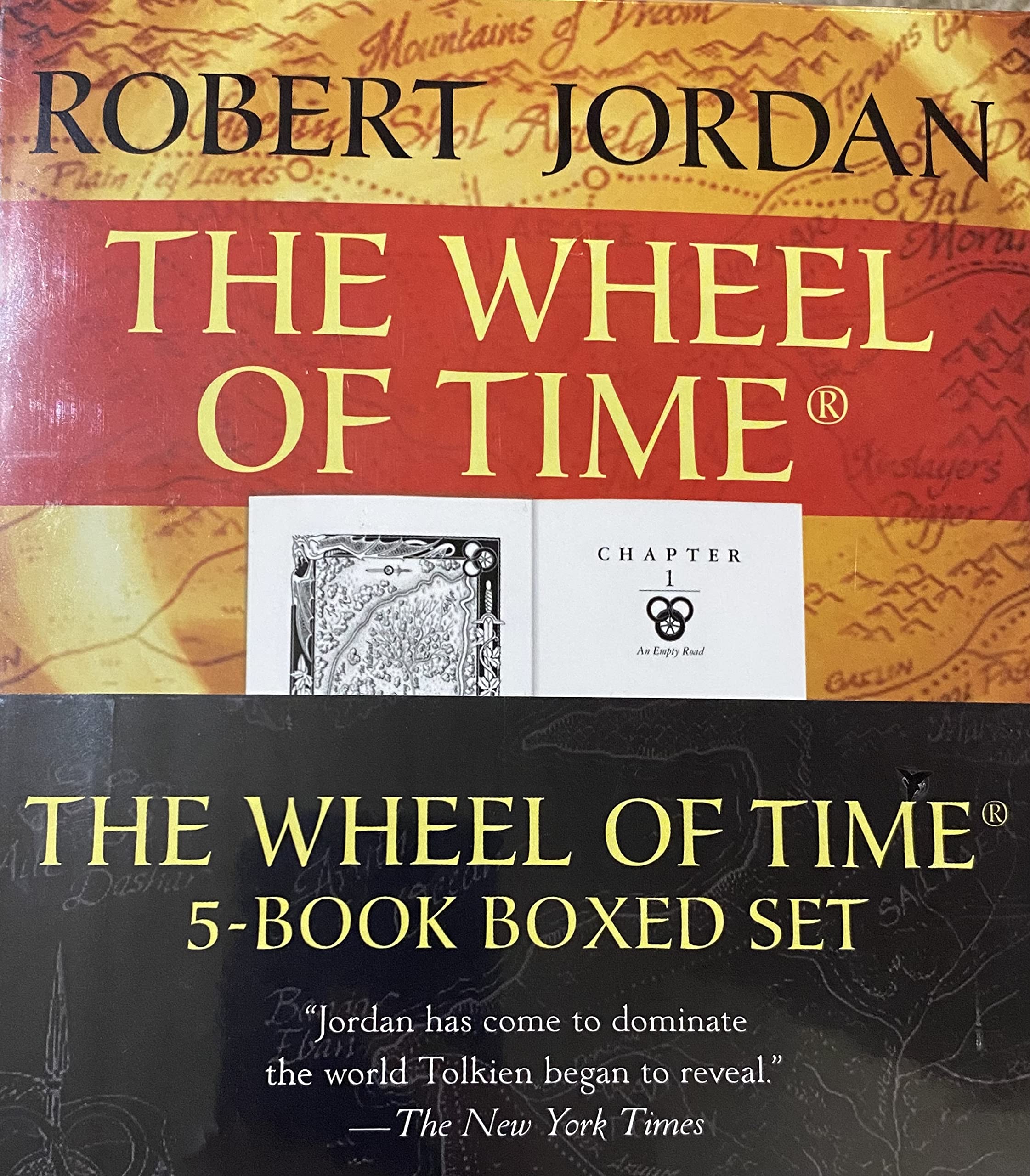 The Wheel of Time. Books 0-4 set. New Spring, The Eye of the World, The Great Hunt, The Dragon Reborn, and The Shadow Rising. Robert Jordan