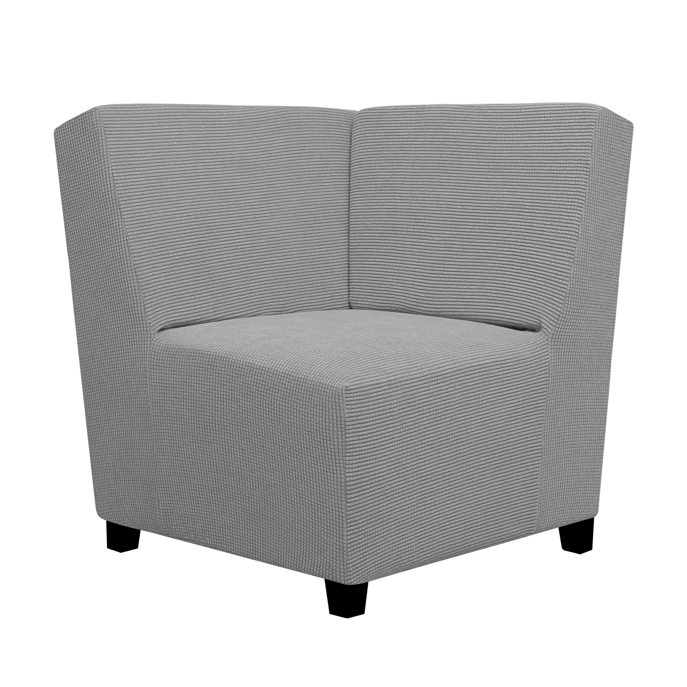 Easy-Going Stretch Soft Sectional Corner Sofa Couch Slipcover Light Gray