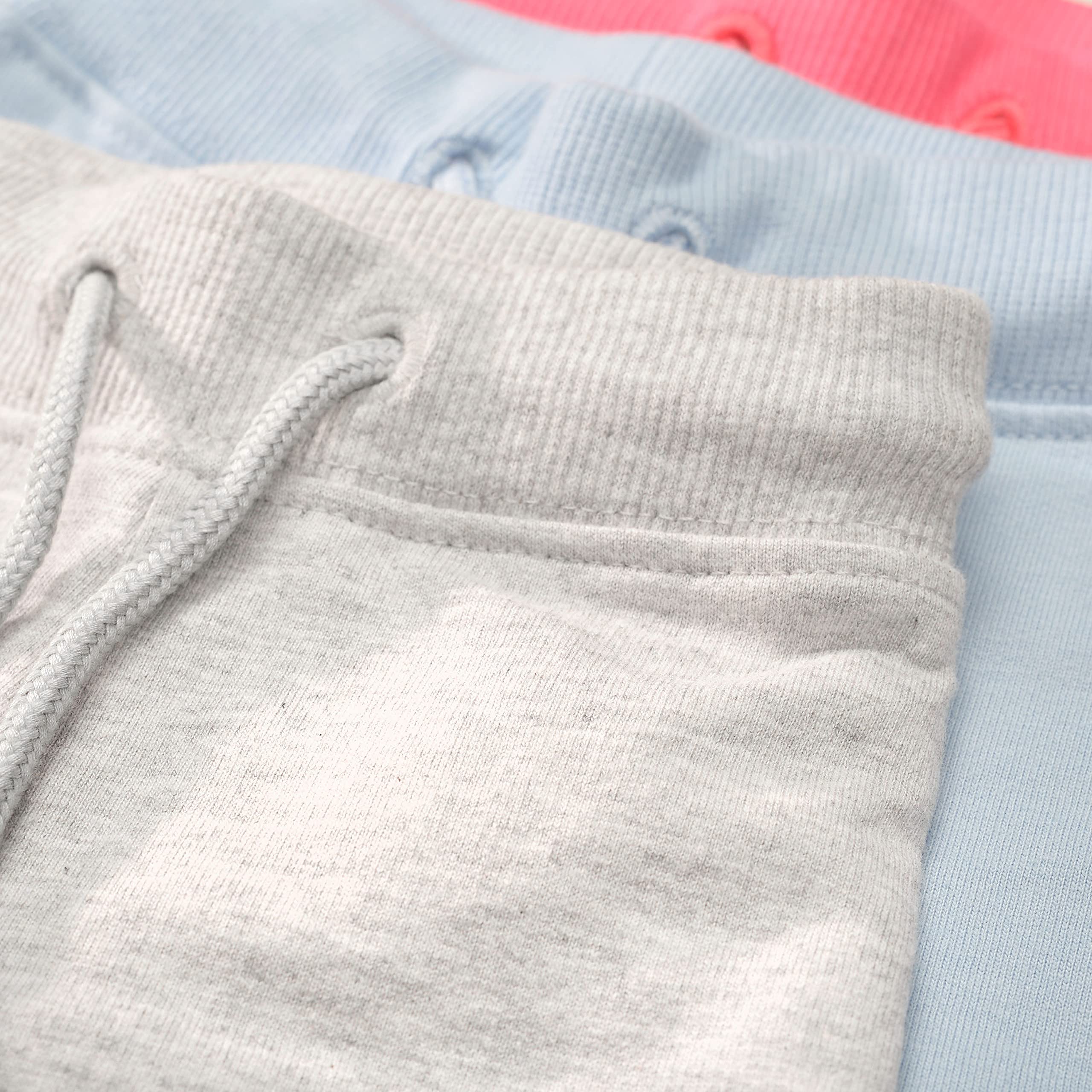 Staccato Baby Sweatshorts 3er-Set - Bio-Baumwolle, Organic Cotton, kuschelweich, bequem, ideal für den Sommer - Farben: Grau, Hellblau, Pink, Größen: 50-92