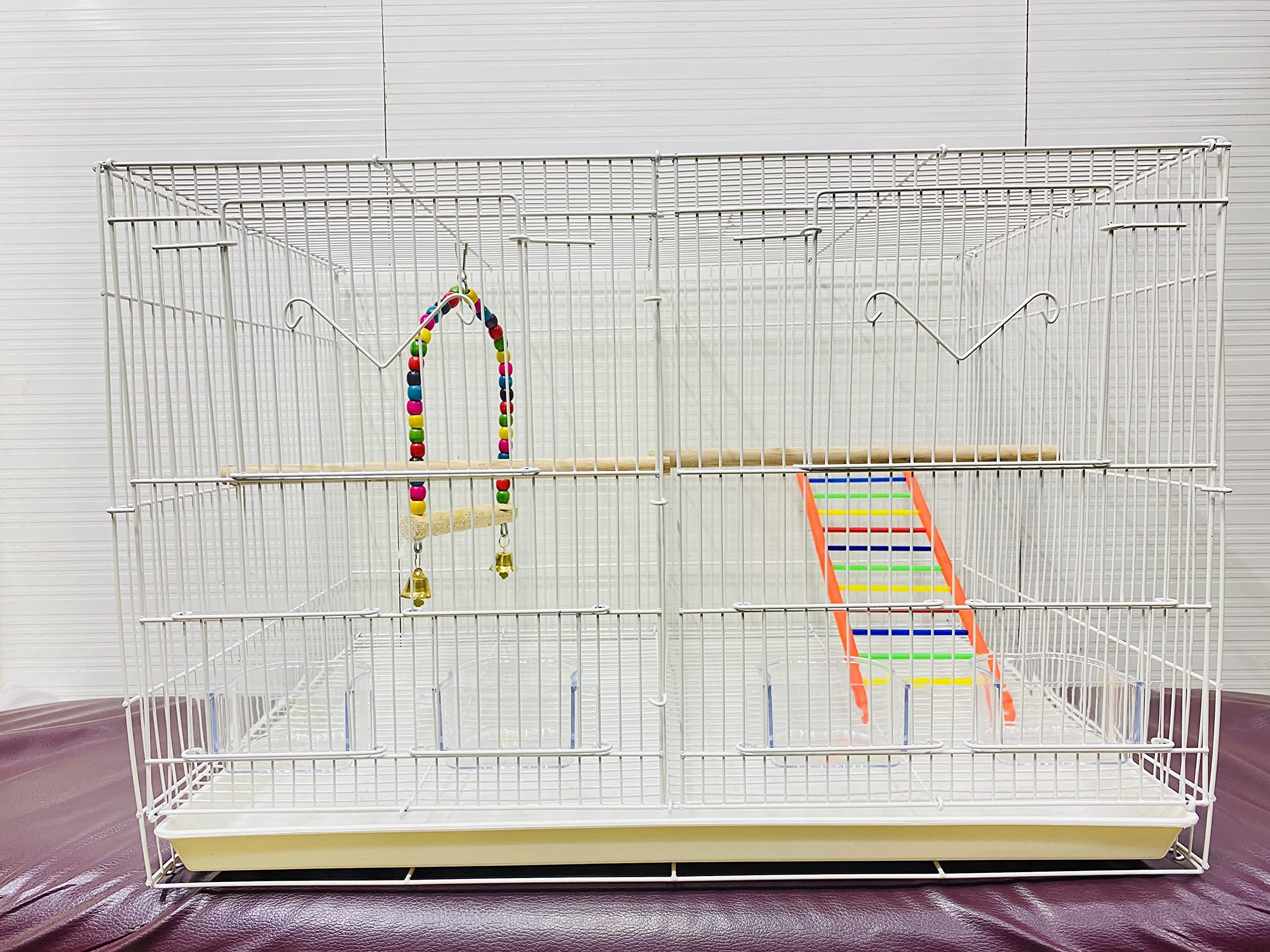 CENTRAL FISH AQUARIUM Birds Cages with Removable Partition for Canary,Finches,Budgies,Lovebirds, Cocktail,Conures for All Small and Medium Size Birds with 1Swing,1Ladder, 2Perch Sticks-24x16x16 inches (B0B34Z3K2V) Amazon Price History, Amazon Price Tracker
