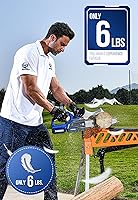 Vista 4 de WILD BADGER POWER Motosierra sin escobillas de 12 pulgadas inalámbrica, motosierra de batería de 20 V con 1 batería de 4.0 Ah, motosierras