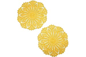 Handmade Round Doilies Lace Table Coasters Placemats with Casual Style