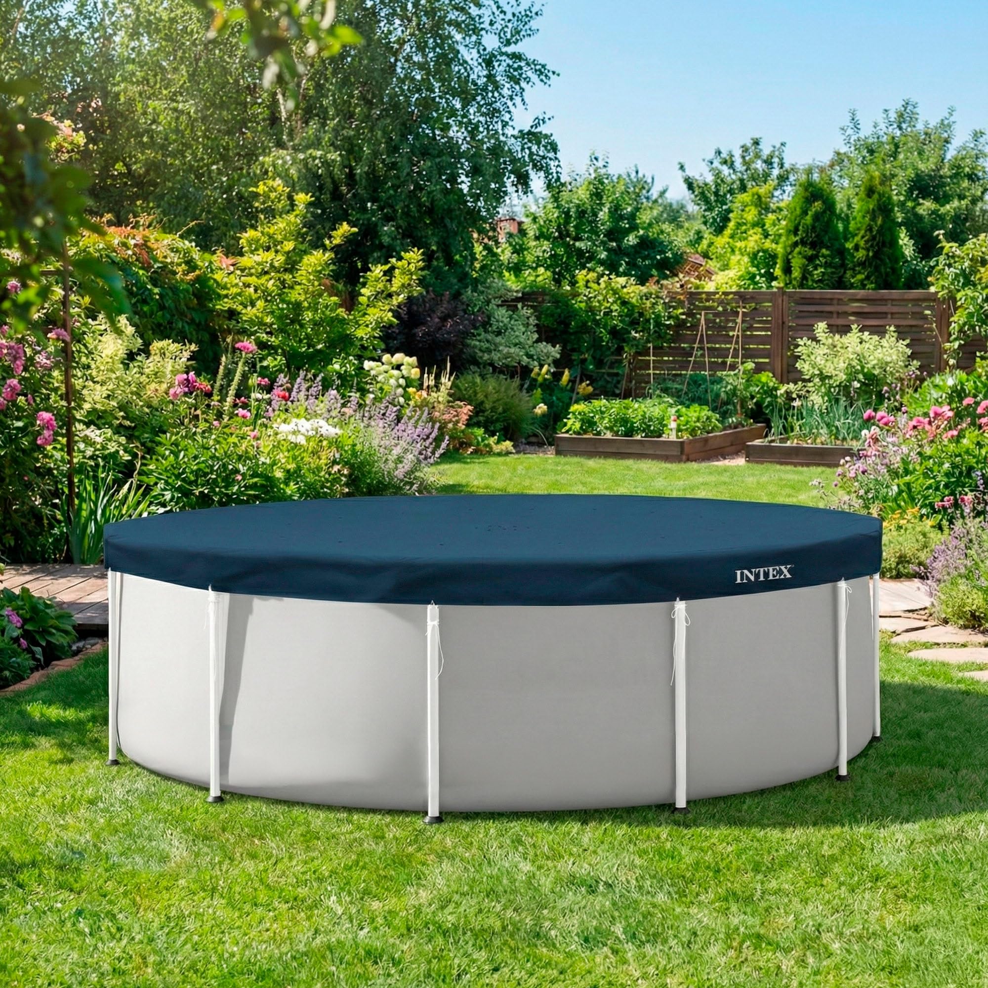 Intex - 28082 - Bâche Hiver Piscine Ronde diam 3,66m - Epaisseur 50/100
