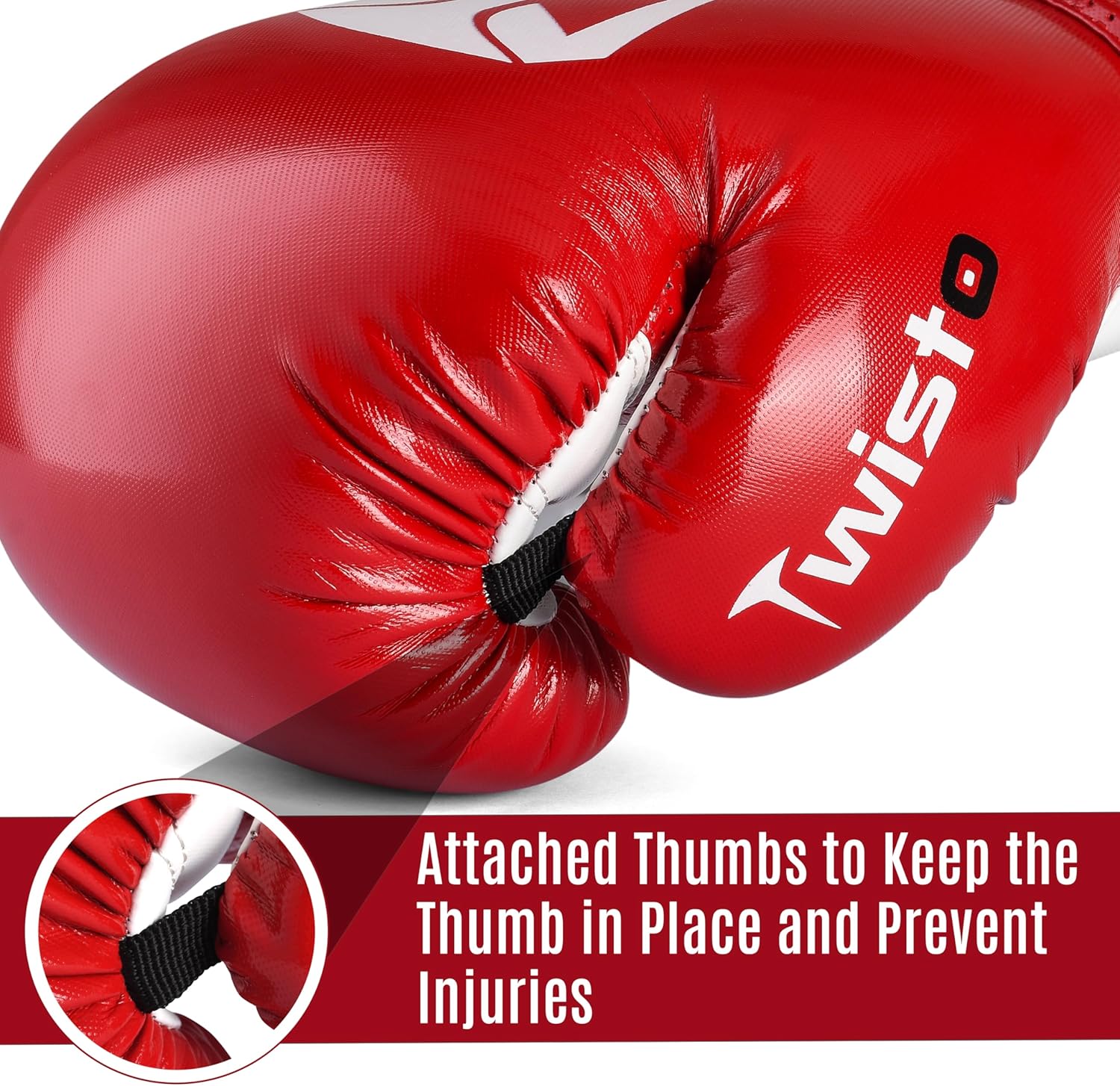 Twisto Boxing Gloves – Professional Training & Sparring Gloves for Men & Women – Muay Thai, MMA, Kickboxing, Heavy Bag, Gym Workout – Premium PU Leather with Wrist Support – 10oz 12oz 14oz 16oz