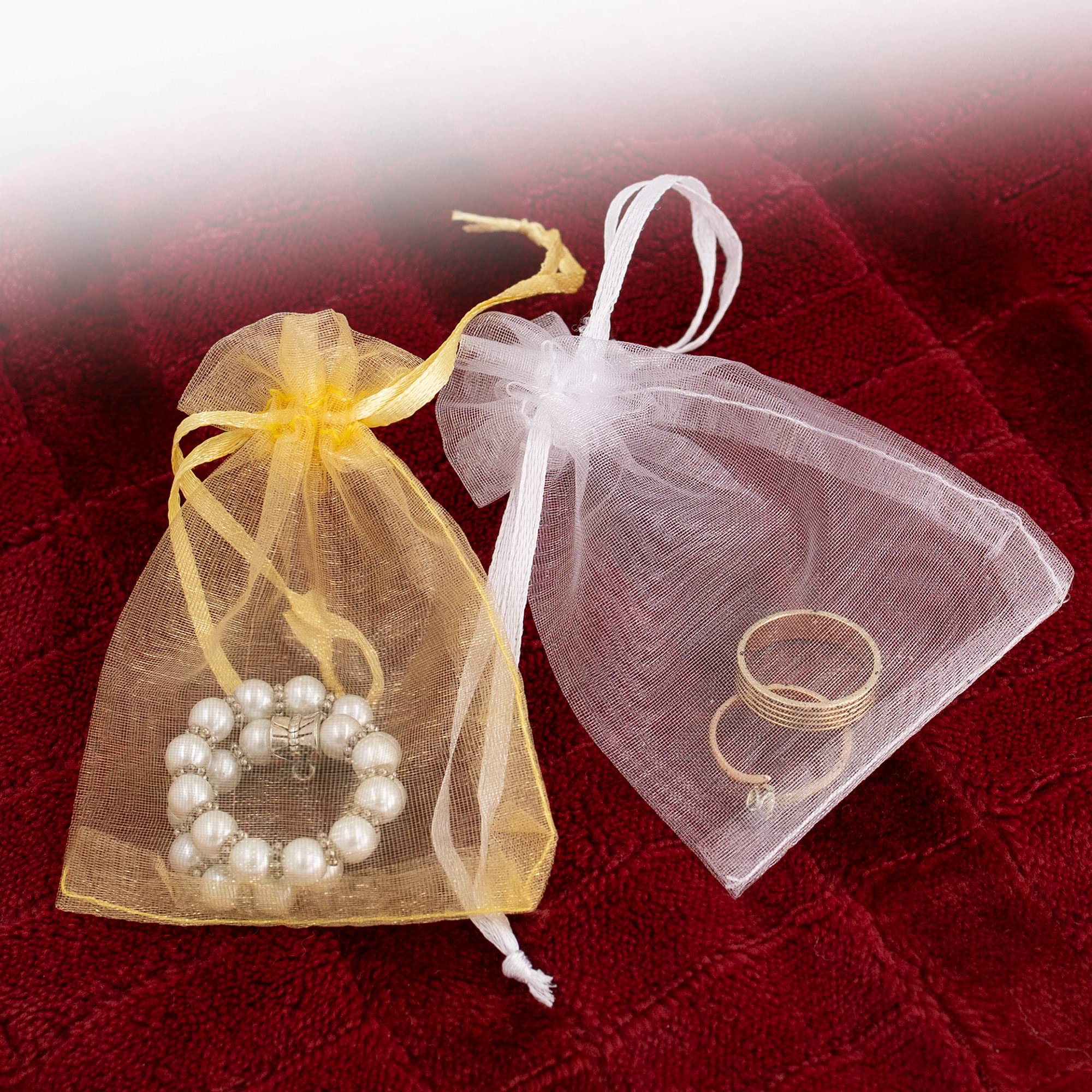 Dahi Organzazakjes, sieradenzakjes, voor bruiloft, geschenkzakjes, 10 x