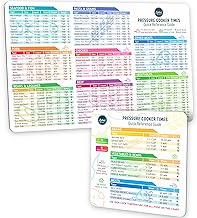 LOTTELI KITCHEN Instant Pot Cheat Sheet Magnet Set - Pressure Cooker Accessories Cook Times, Instapot Accessories, Instant Pot Accessories Quick Reference Guide Magnets (White)