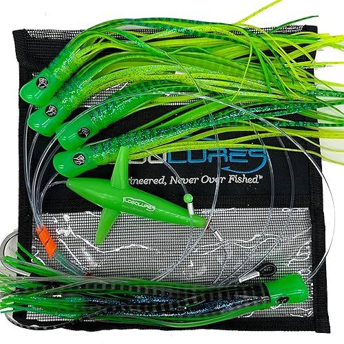 LOBO LURES #215 Skipjack híbrido Skipjack híbrido UV Splash atún Mahi Marlin Trolling Señuelo Daisy Chain