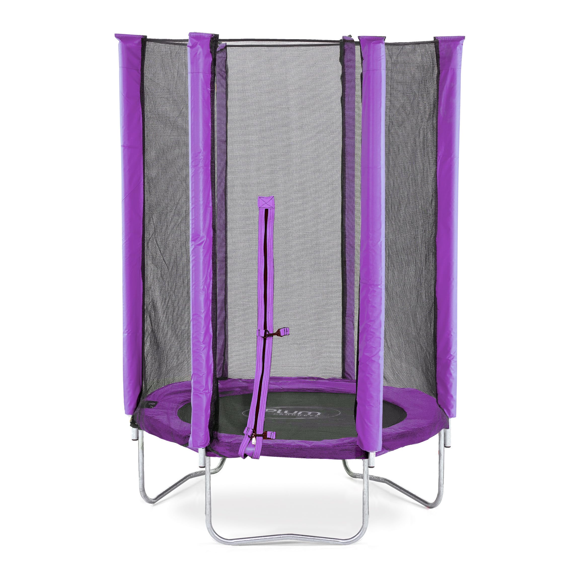 Plum Play 4ft Mini Indoor Outdoor Trampoline with Safety Enclosure - Suitable From 3 Years Plus - Stable Legs - Durable Active Junior Garden Play (Purple)