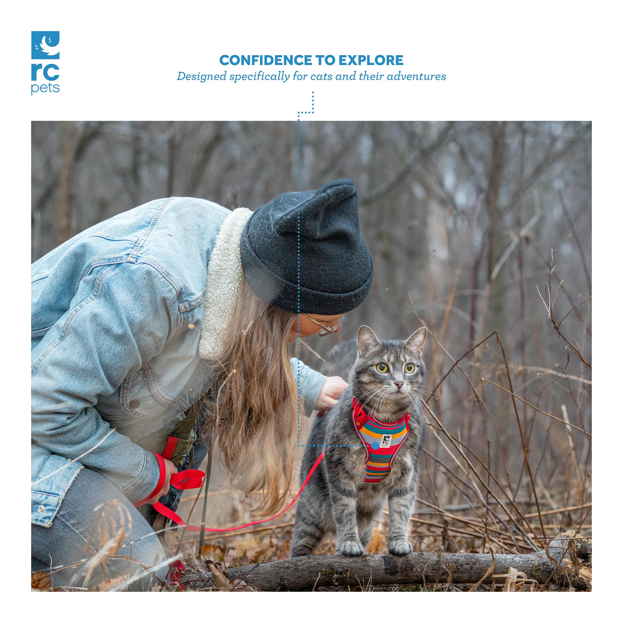 RC Pet Products Adventure Kitty - Arnés para pasear Gatos, Mediano, Margaritas (53804347)