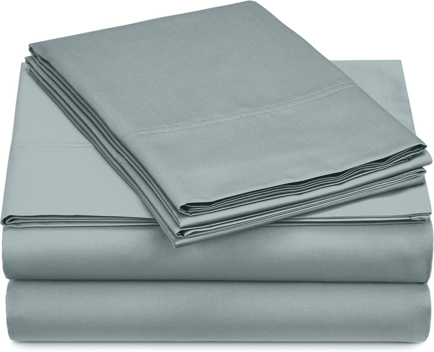 Amazon Brand – Pinzon 500-Thread-Count Pima Cotton Sheet Set - Queen, Miner Green