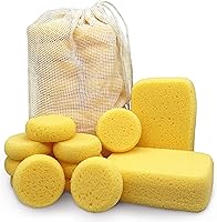 Vista 1 de Equus Constantia - Esponjas sintéticas de alta calidad: paquete de 12 piezas (10 redondas de 2.8 x 1 pulgadas, 2 grandes de 6 x 4 x 2 pulgadas)