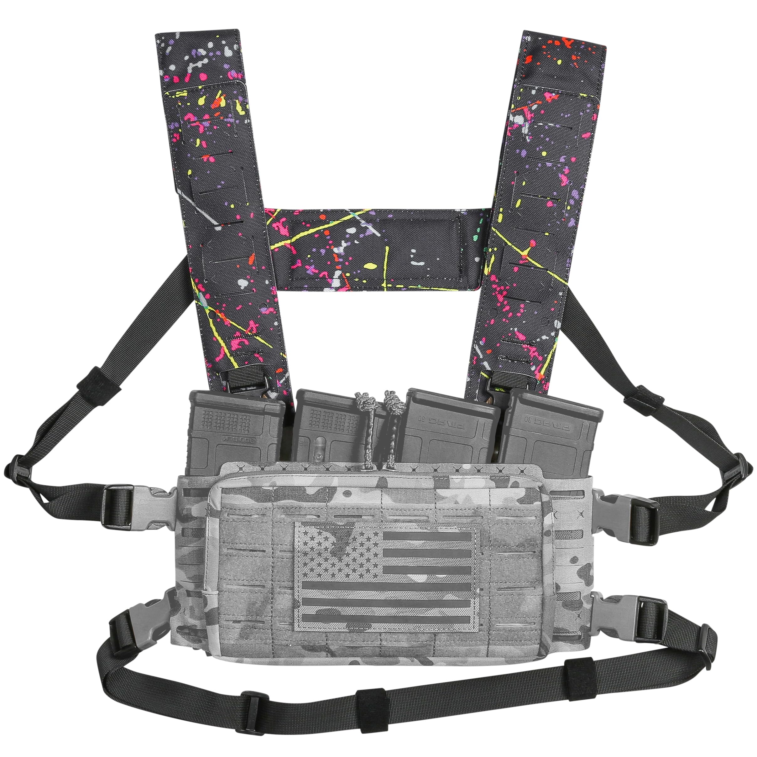 ACE TAC Multi-Mission Laser-Cut Shoulder Strap H-Harness for Chest Rig Compatible w/Spiritus Systems MK4/MK5 Haley Strategic