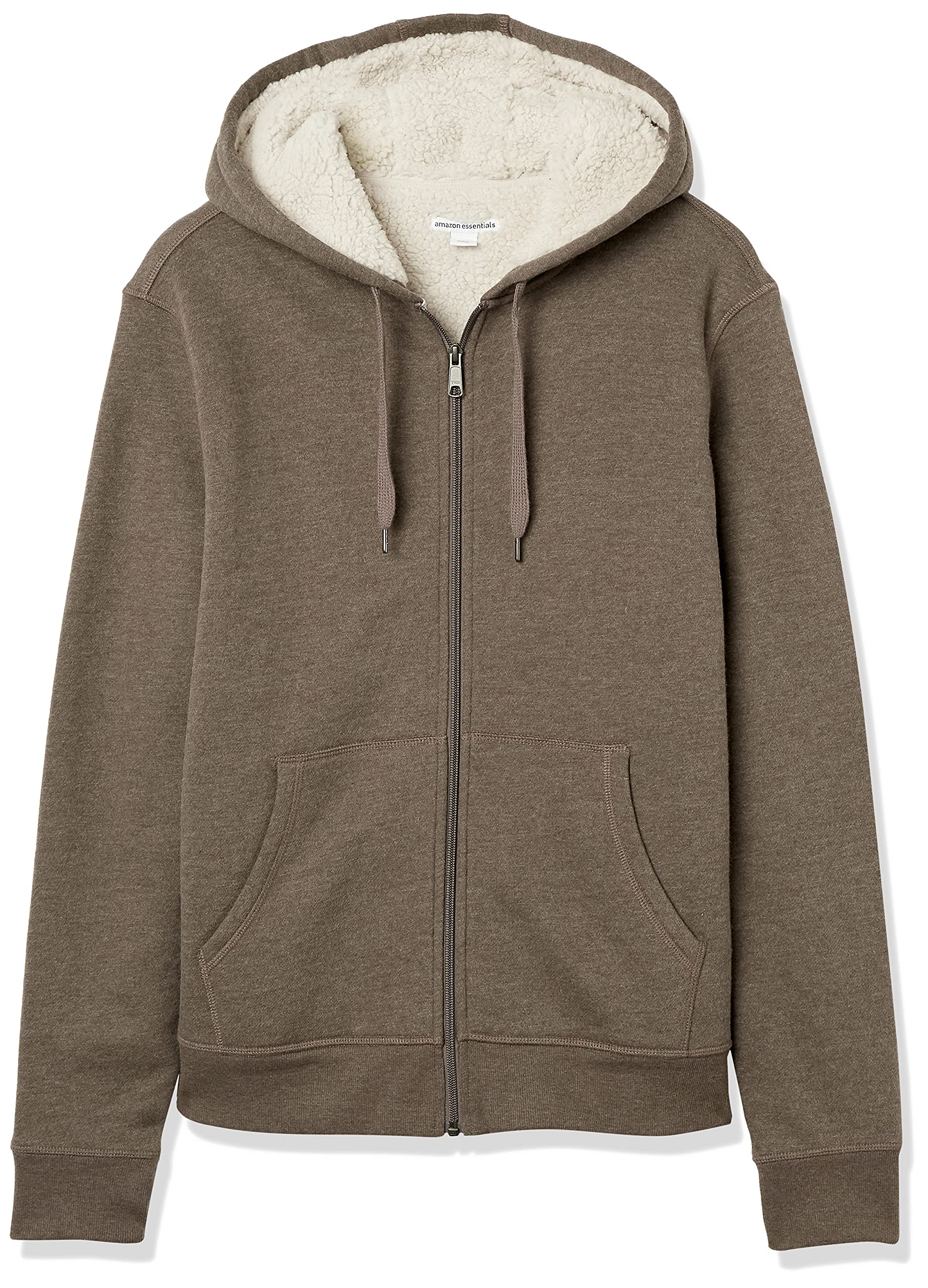 Amazon Essentials Hoodie For Men, Sherpa-Lined Full-Zip Fleece Sweatshirt