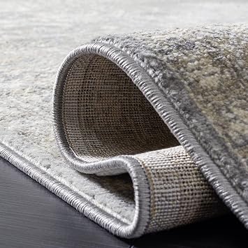 SAFAVIEH Brentwood Collection Accent Rug - 4' x 6', Grey & Beige, Medallion Distressed Design, Non-Shedding & Easy Care, Ideal for High Traffic Areas in Entryway, Living Room, Bedroom (BNT851F)