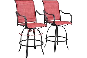 PatioFestival Bar Height Swivel Patio Chairs - Set of 2