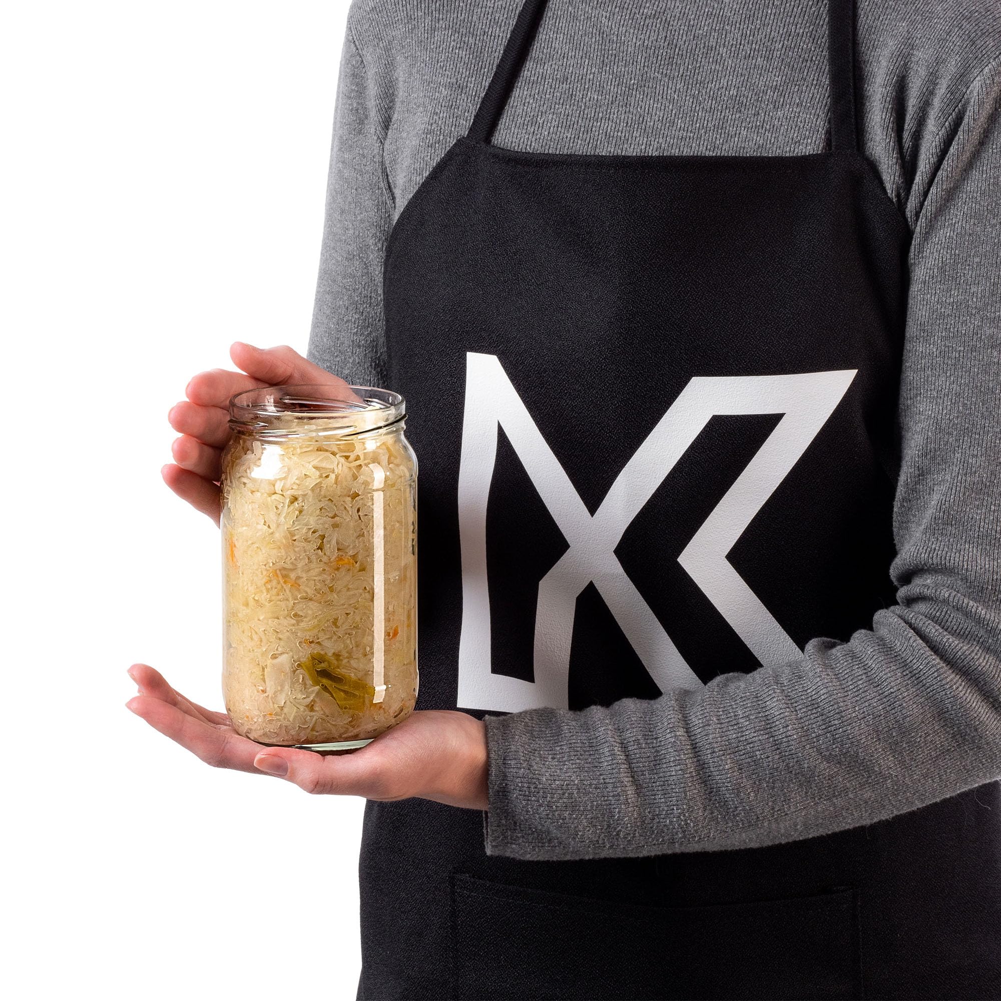 KADAX Set di 8 Grandi barattoli in Vetro 720ml Ø82 Argento – Tappo a Vite ermetico, per Conserve, sottaceti, Verdure lacto-fermentate e marmellate Fatte in casa