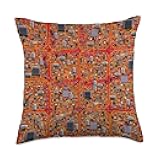 Computer Circuit Board Technology Gamer Data IT Pattern Red Throw Pillow