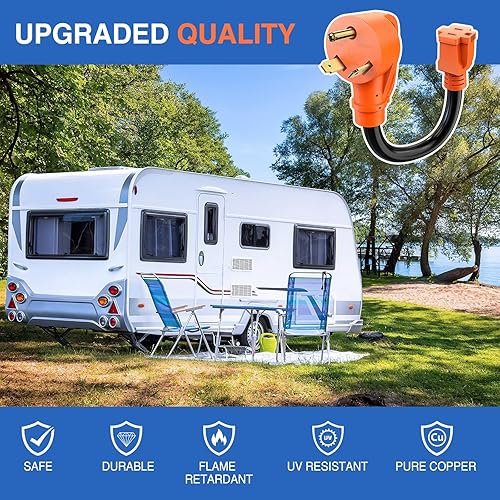 Miniatura 157 de Nilight Cable adaptador de cargador EV de 50 amperios a 50 amperios de 4 clavijas de cobre puro 250 V para soldador, conversión de enchufe Enchufe