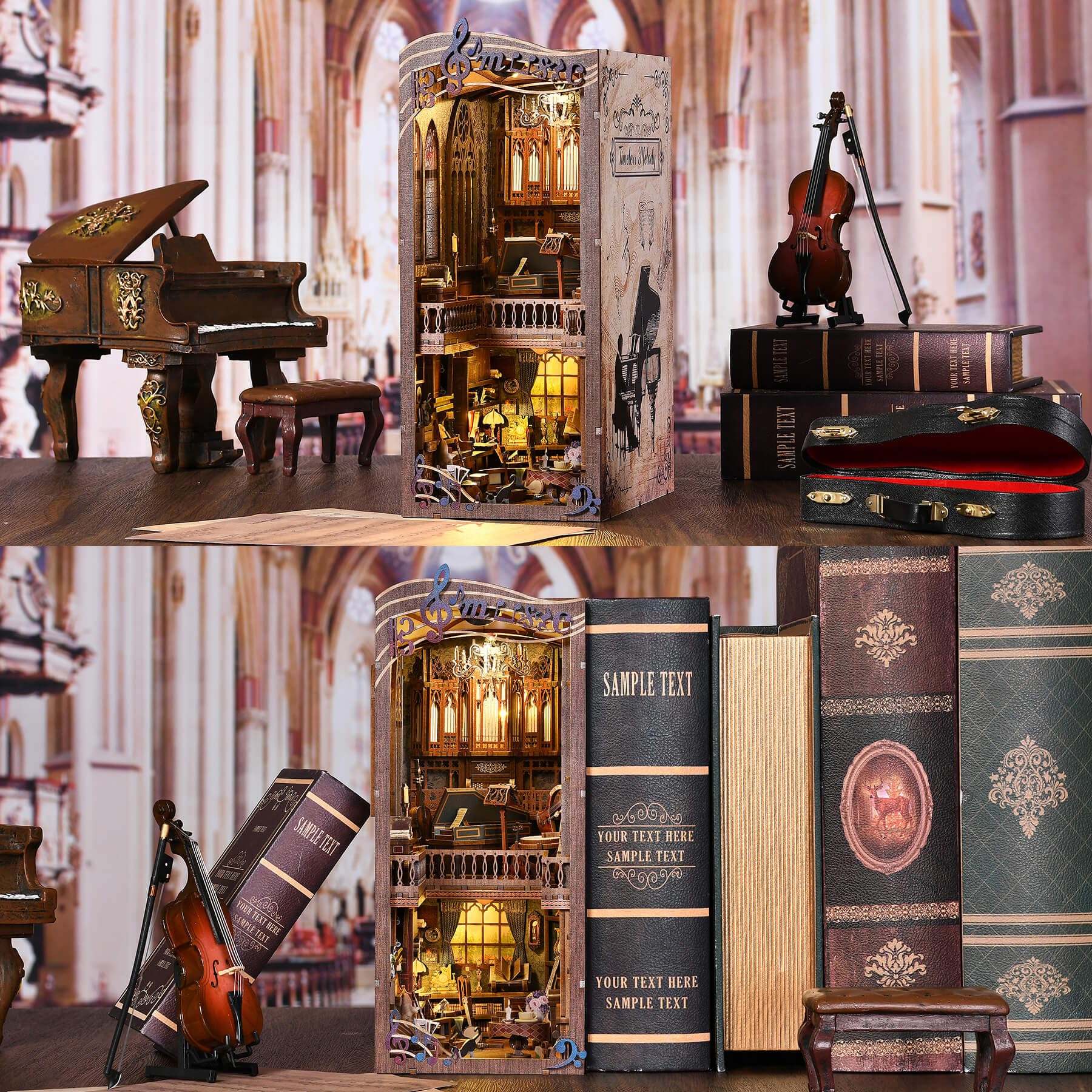 Amazon.com: fifijoy Timeless Melody Book Nook - DIY Miniature