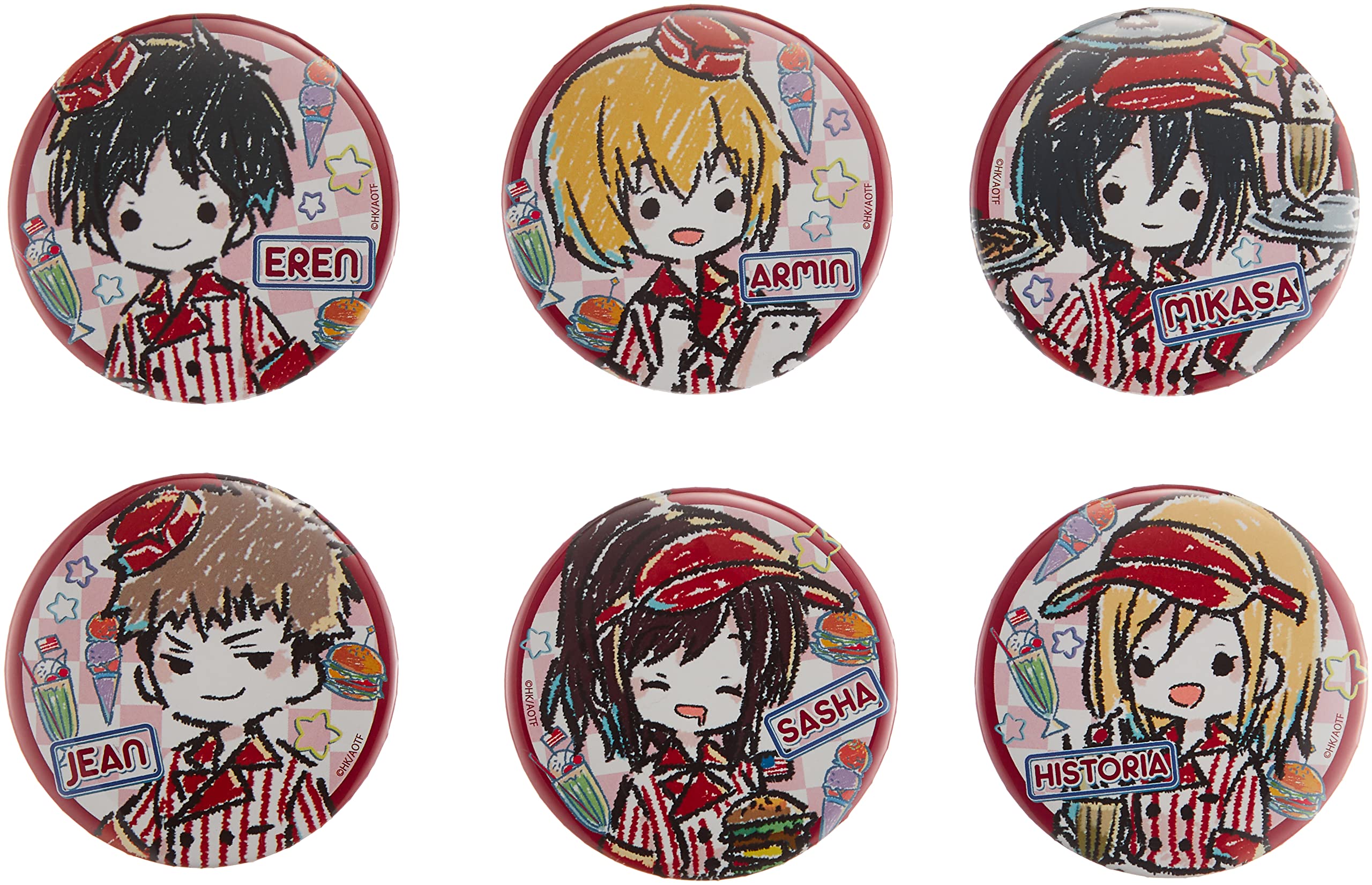 進撃の巨人 缶バッジ カフェver. グラフアート Amazon.co.jp: 進撃の巨人 10 カフェver. [グラフアート] 缶