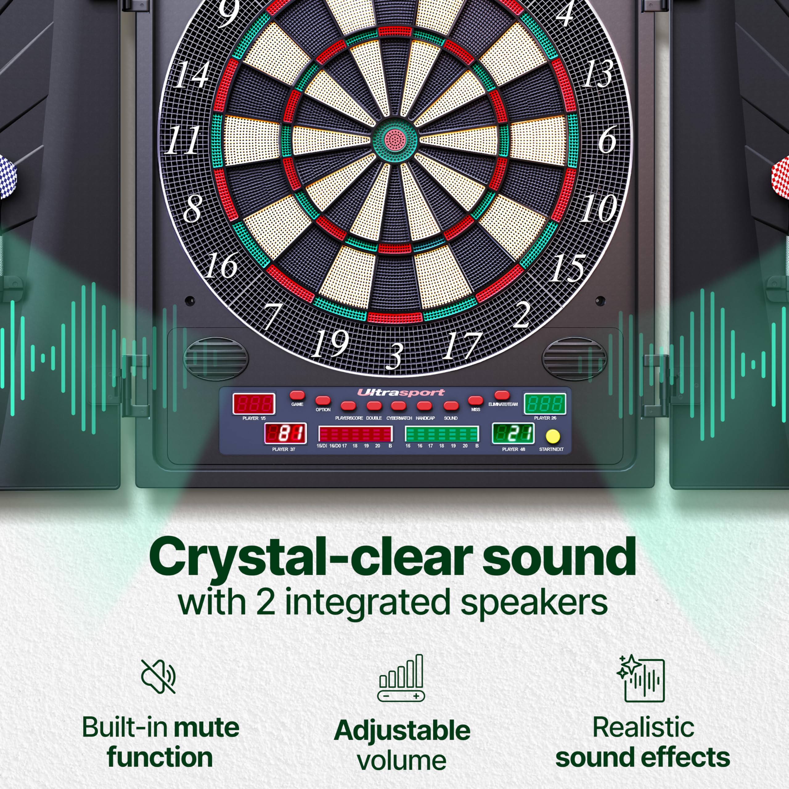 UItrasport elektronisches Dartboard mit Türen