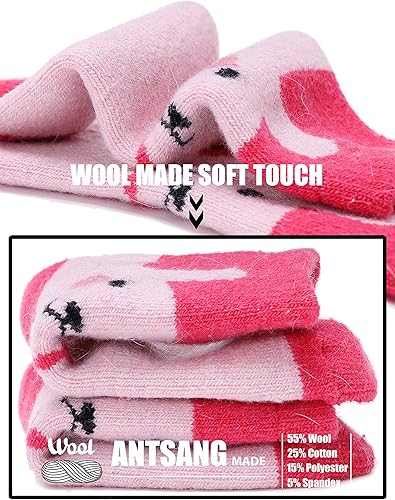 Miniatura 3 de Calcetines de lana merina para niños de ANTSANG, para senderismo, para niños pequeños, niños y niñas, cálidos, gruesos, térmicos, para botas,