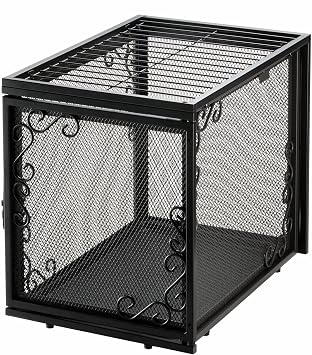 Richell USA - Metal Mesh Pet Crate Small 80015 Black