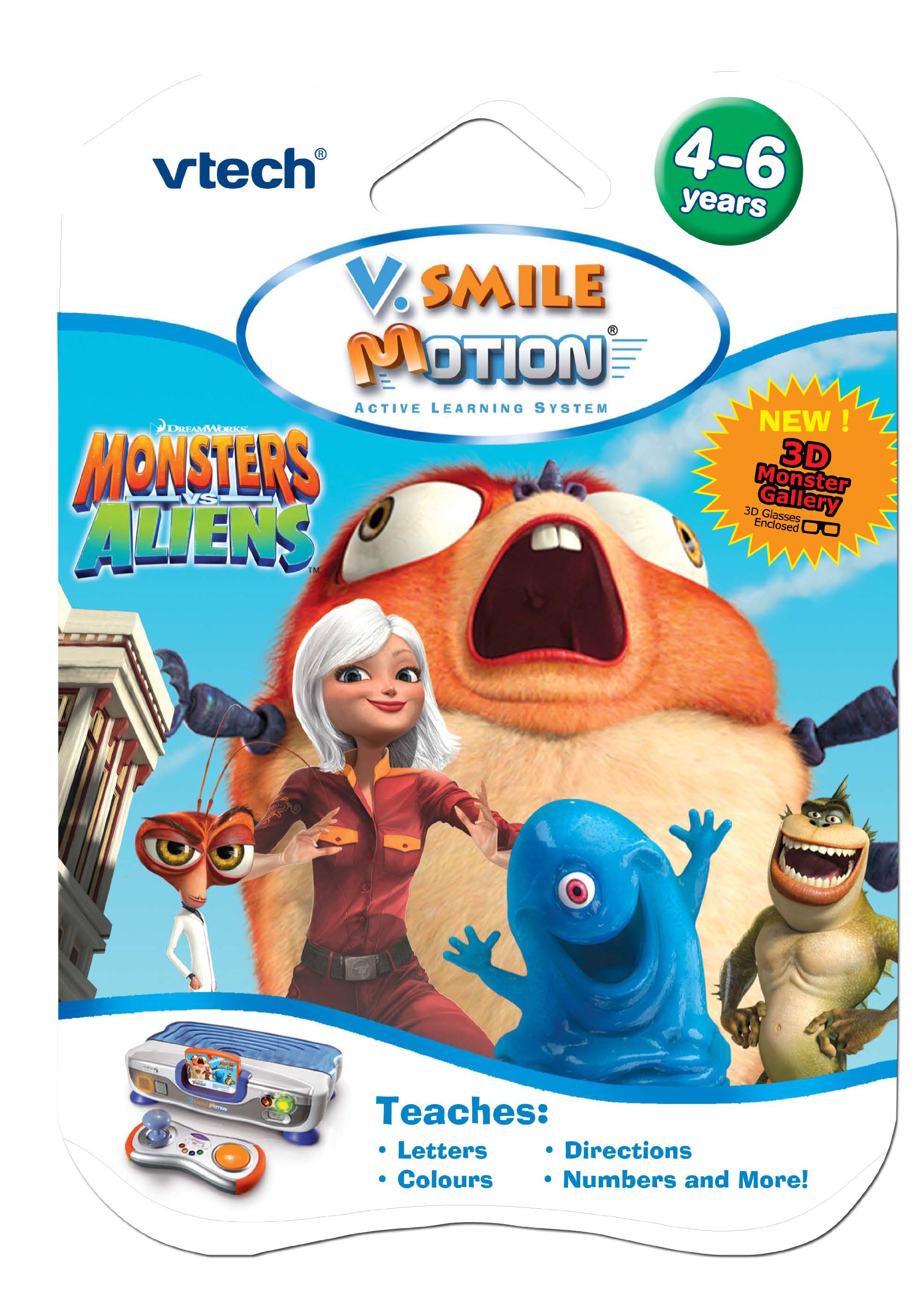 VTech Cartouche De Jeu V.Smile Monstres Contre Aliens - 90165 - Jeu Éducatif Pour Enfants Dès 4 Ans