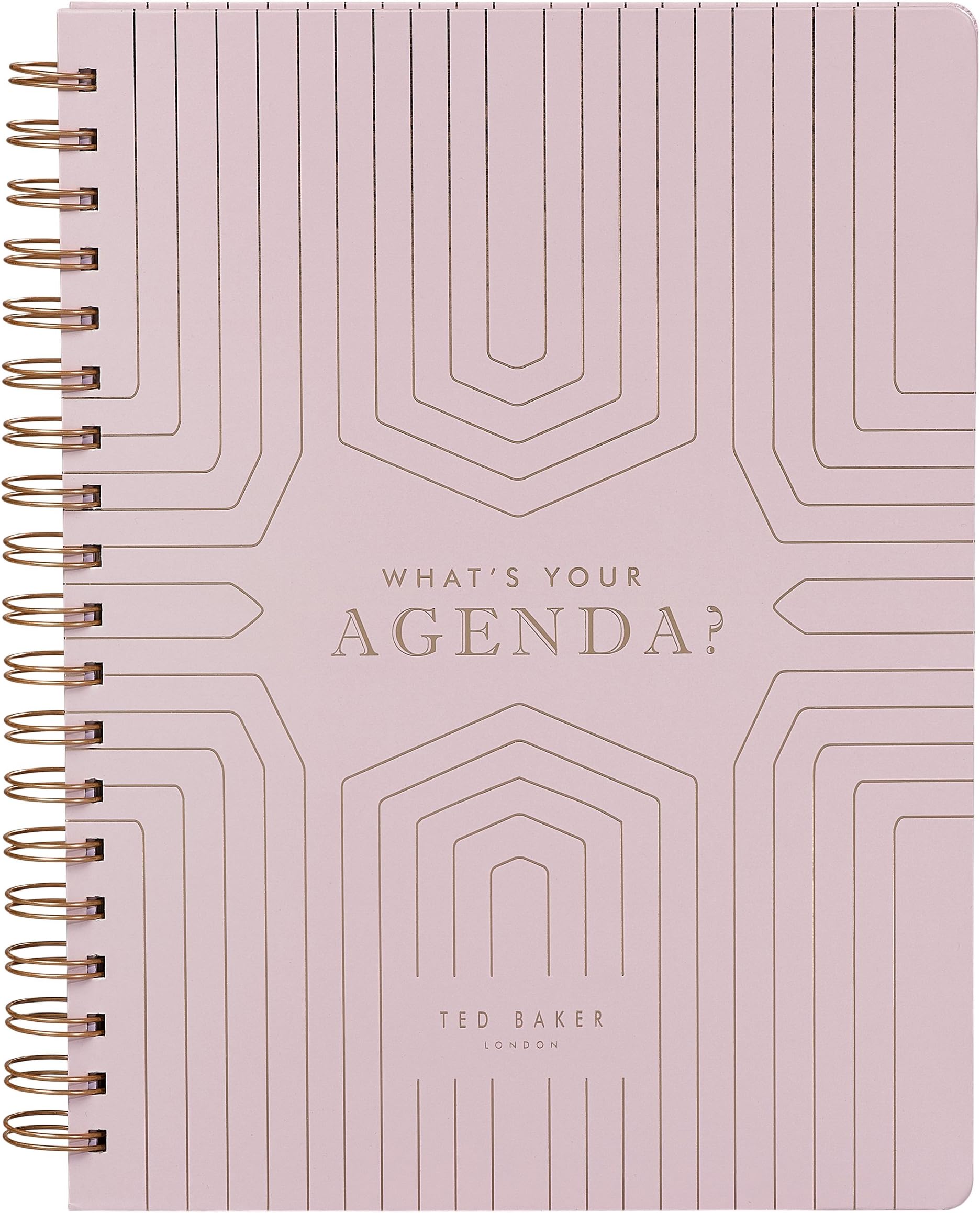 Ted Baker | 52 Week Agenda | Pink | Rose Gold Accents | Stickers Included