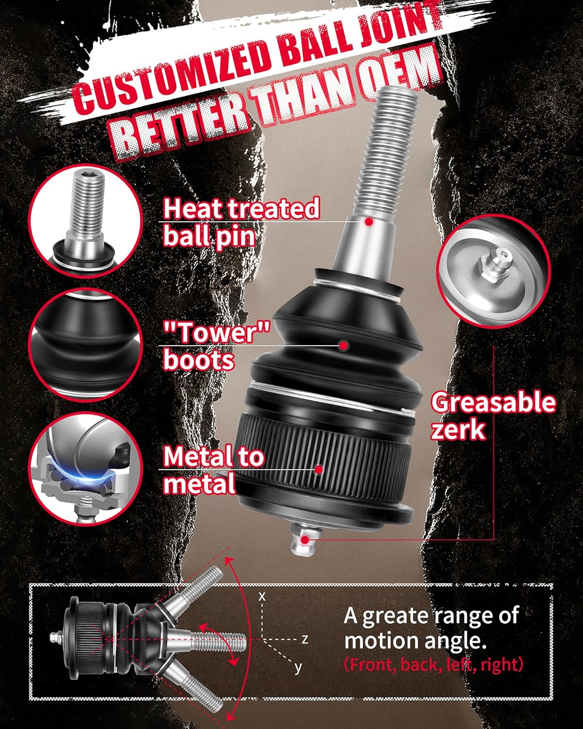 KSP F-150 Aluminum Upper Control Arm for 2-4" Leveling lift Kits, Adjustable Forged Control Arms Compatible with f150 2004-2020, Front Suspension A-arms Fit for Expedition Navigator 06-22