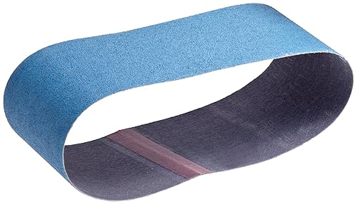 Norton NorZon Plus 3X Cinturón abrasivo portátil, zirconia alúmina, 3 pulgadas de ancho x 21 pulgadas de largo, grano 50 (paquete de 5)