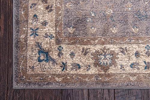 Miniatura 8 de Unique Loom Salzburg Collection - Alfombra clásica de inspiración oriental con diseño de medallón tradicional (4 pies x 6 pies, rectangular,