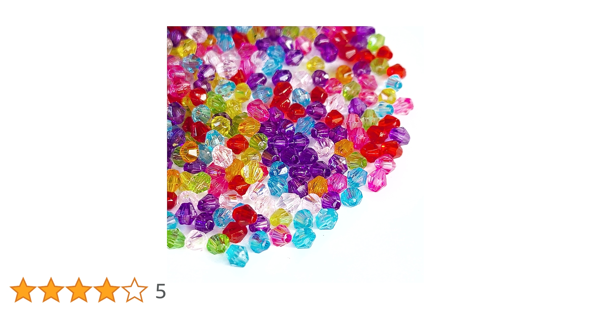 Amazon.co.jp: アクリルビーズ ソロバンカット 【300粒 4mm】双円錐形