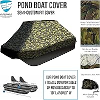 Vista 2 de EliteShield Cubierta de almacenamiento impermeable para lancha de estanque, se adapta a lanchas de lubina Pond Prowler de hasta 10.2 pies de largo