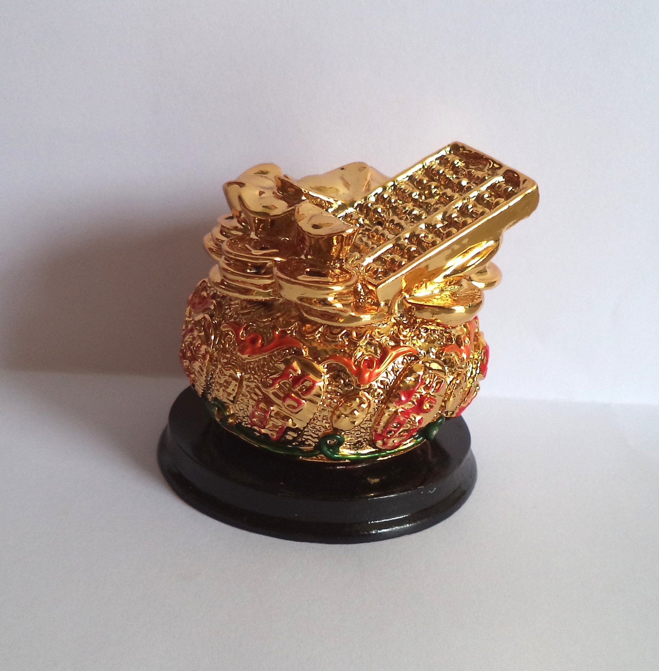 TEJ GIFTS - Feng Shui Golden Wealth Vase for Wealth and Prosperity (Wealth Vase D02)-image-28
